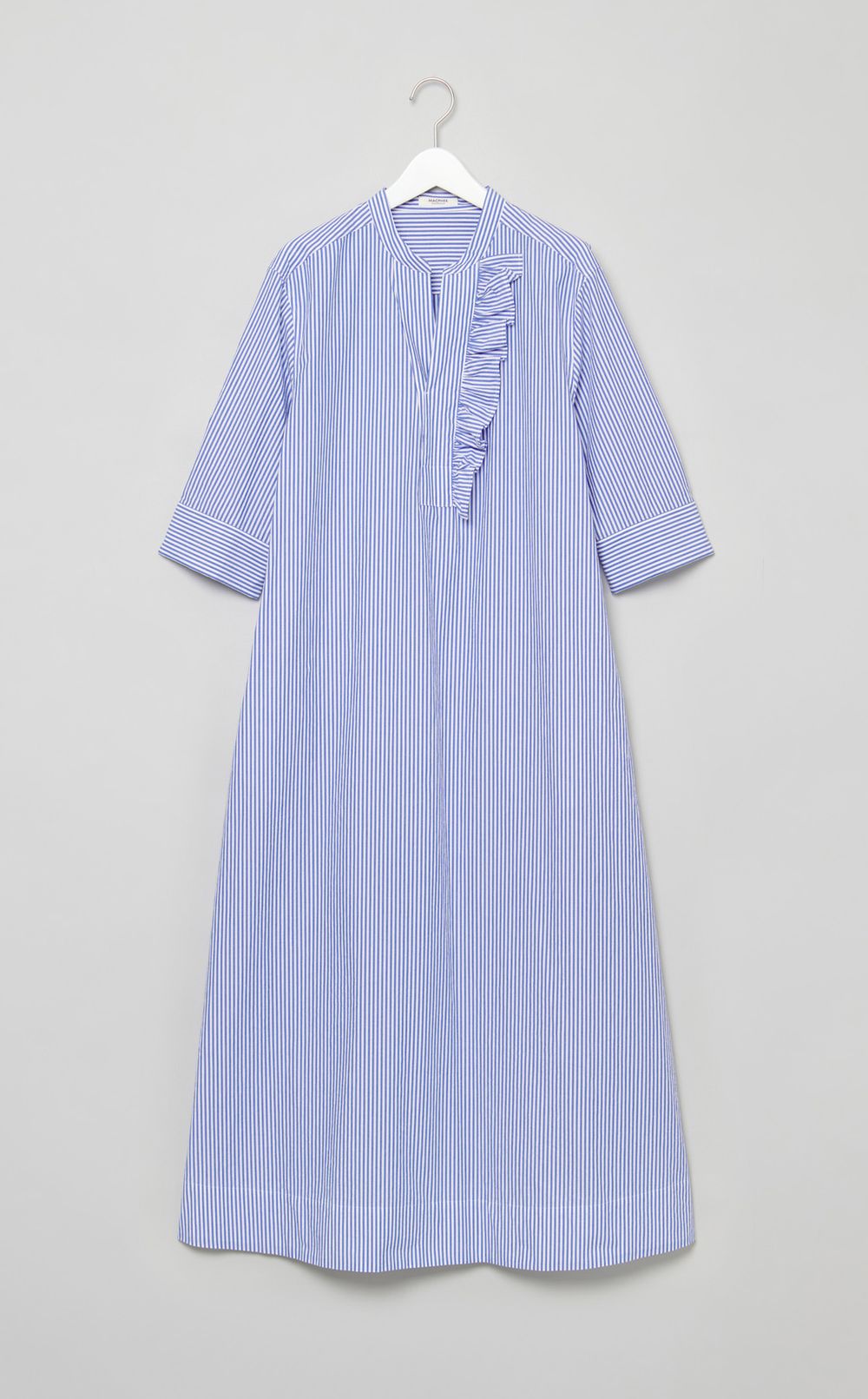 コットンラッフルシャツワンピース