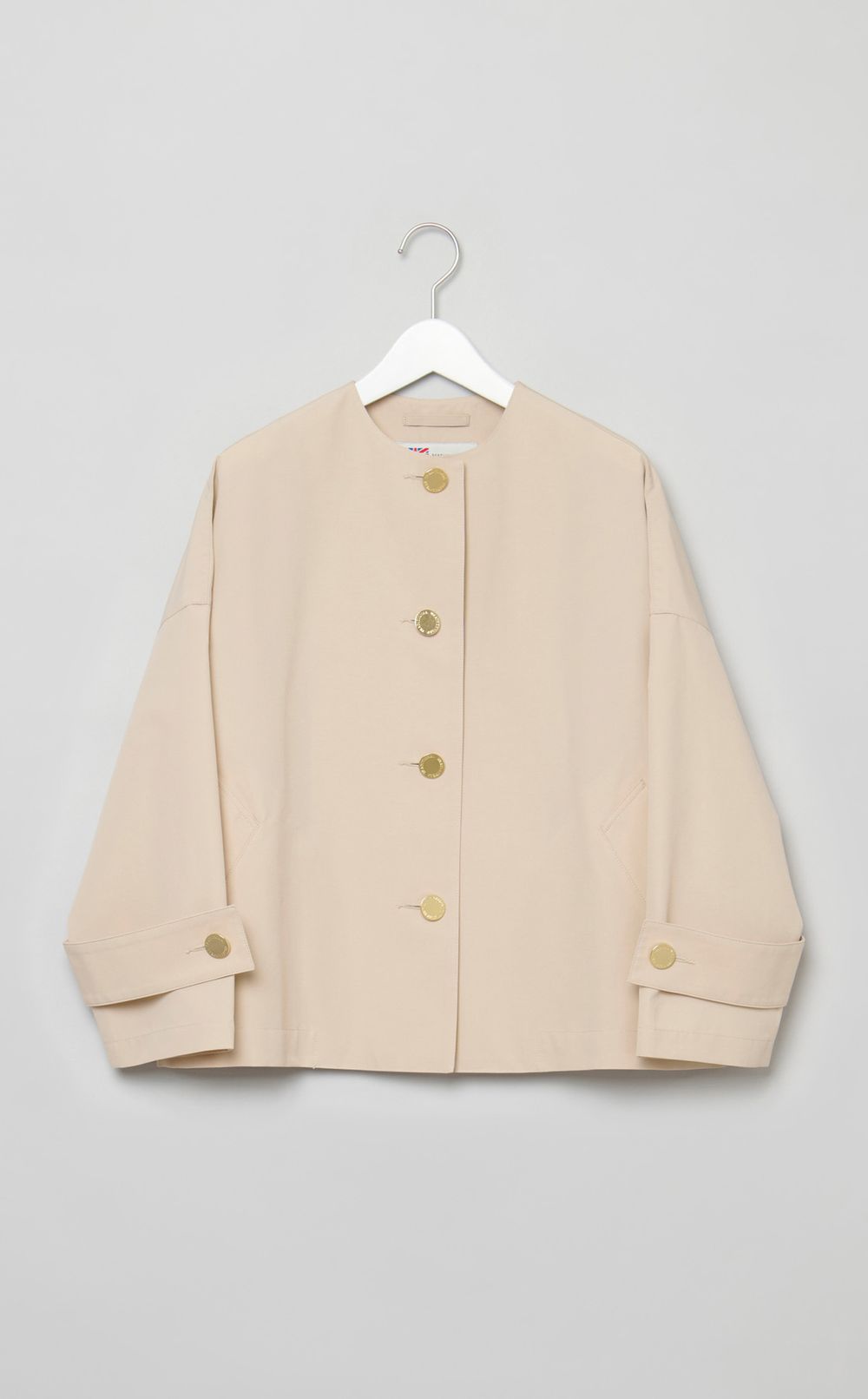 コットンウェザーノーカラージャケット