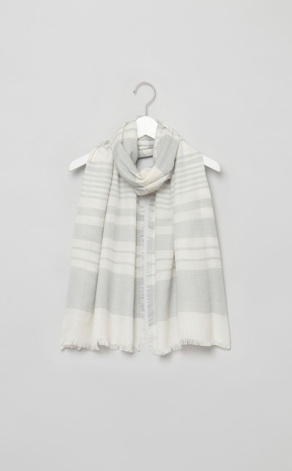 カシミヤミックスボーダースカーフ