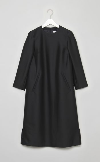 ウールシルクツイルドレス