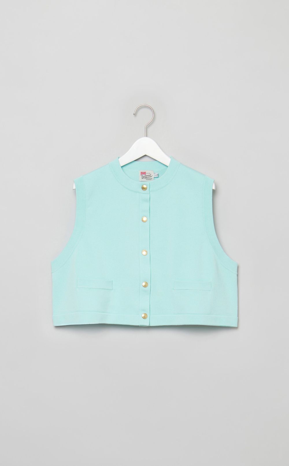 クロップニットベスト