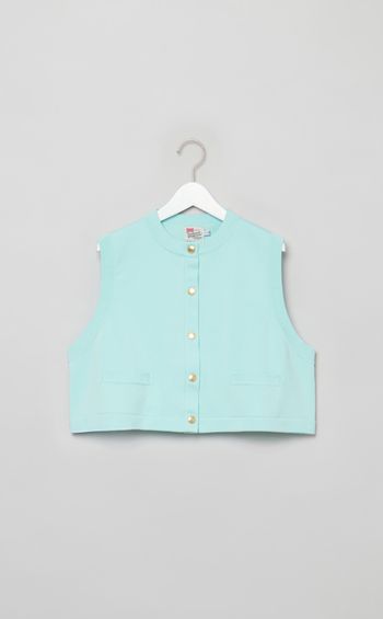 クロップニットベスト