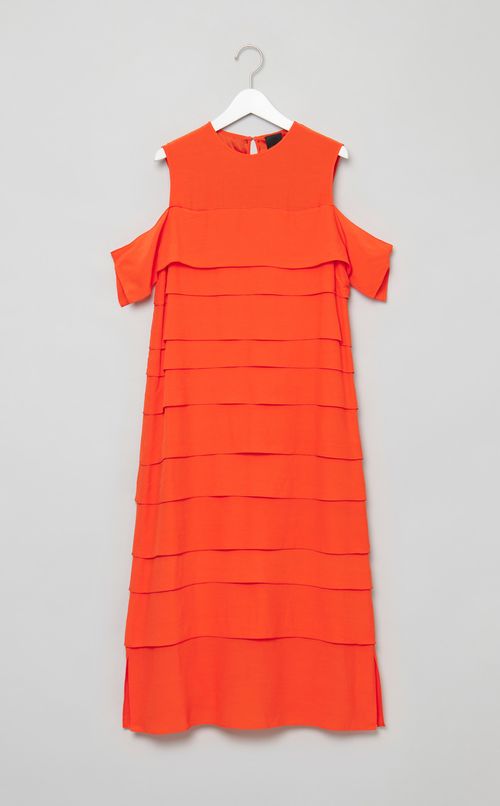 ドレープティアードクレープデシンドレス