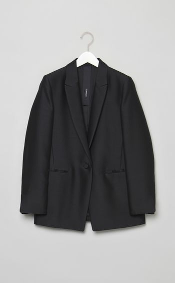 ウールシルクタッサータキシードジャケット