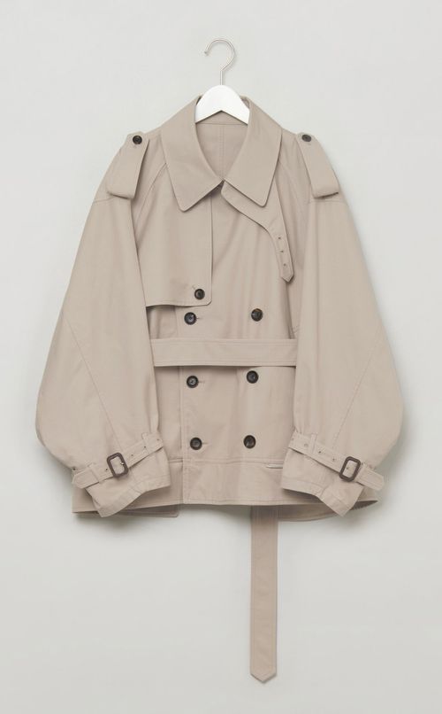 ダブルエンド2wayトレンチコー卜