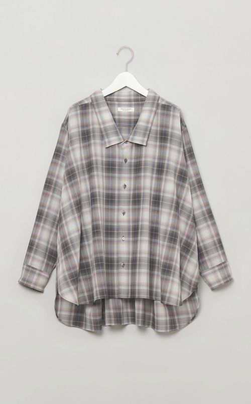 オープンネック2way スカートシャツ