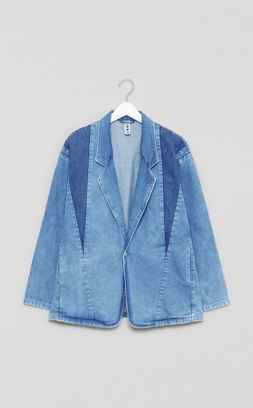 ジオメトリックデニムジャケット