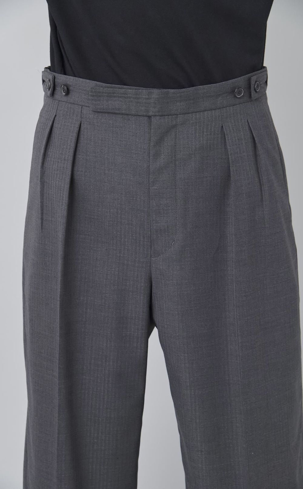 シャドーストライプ2タックパンツ