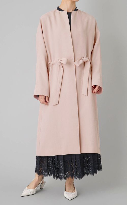 ドルマンスリーブノーカラーコート