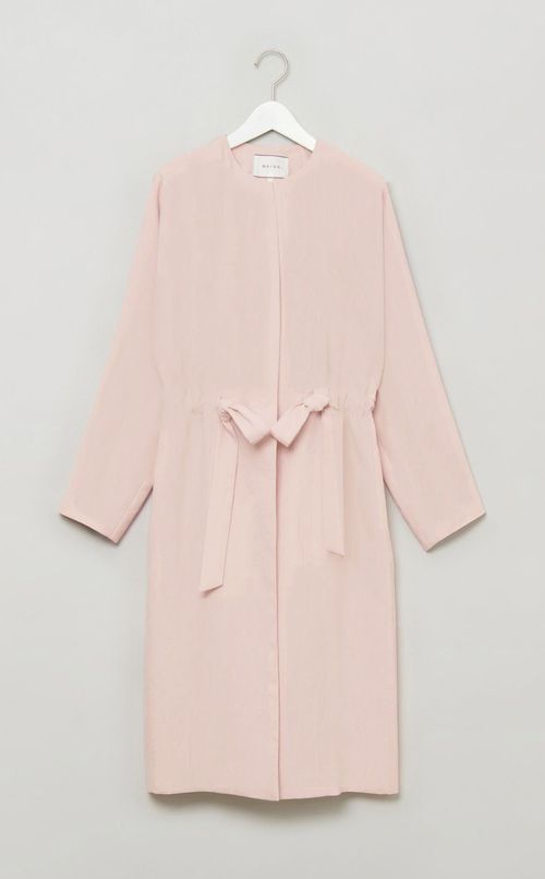 ドルマンスリーブノーカラーコート