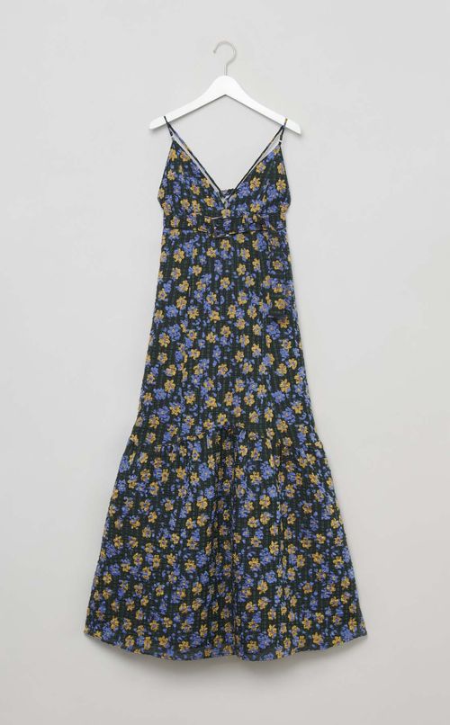 ジャガードフラワーキャミワンピース