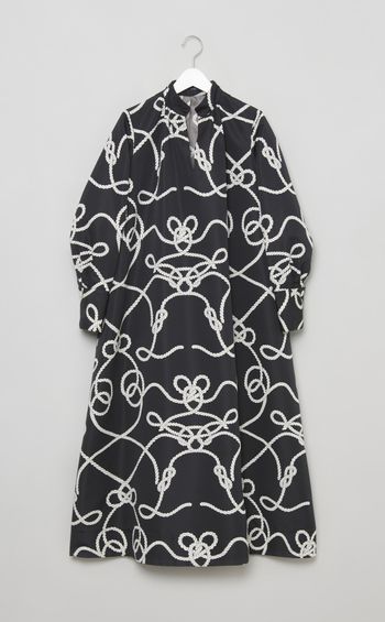 ロープ柄スキッパーワンピース