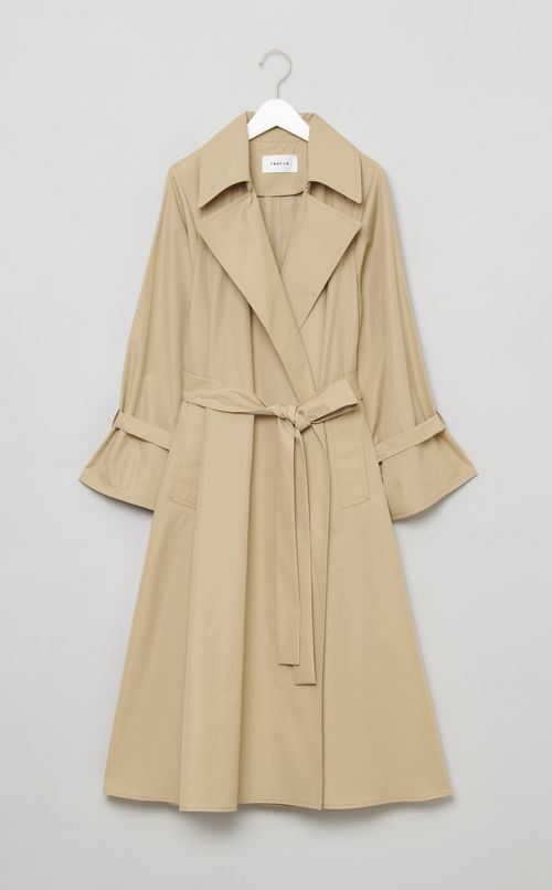 ライトフレアロングトレンチコート