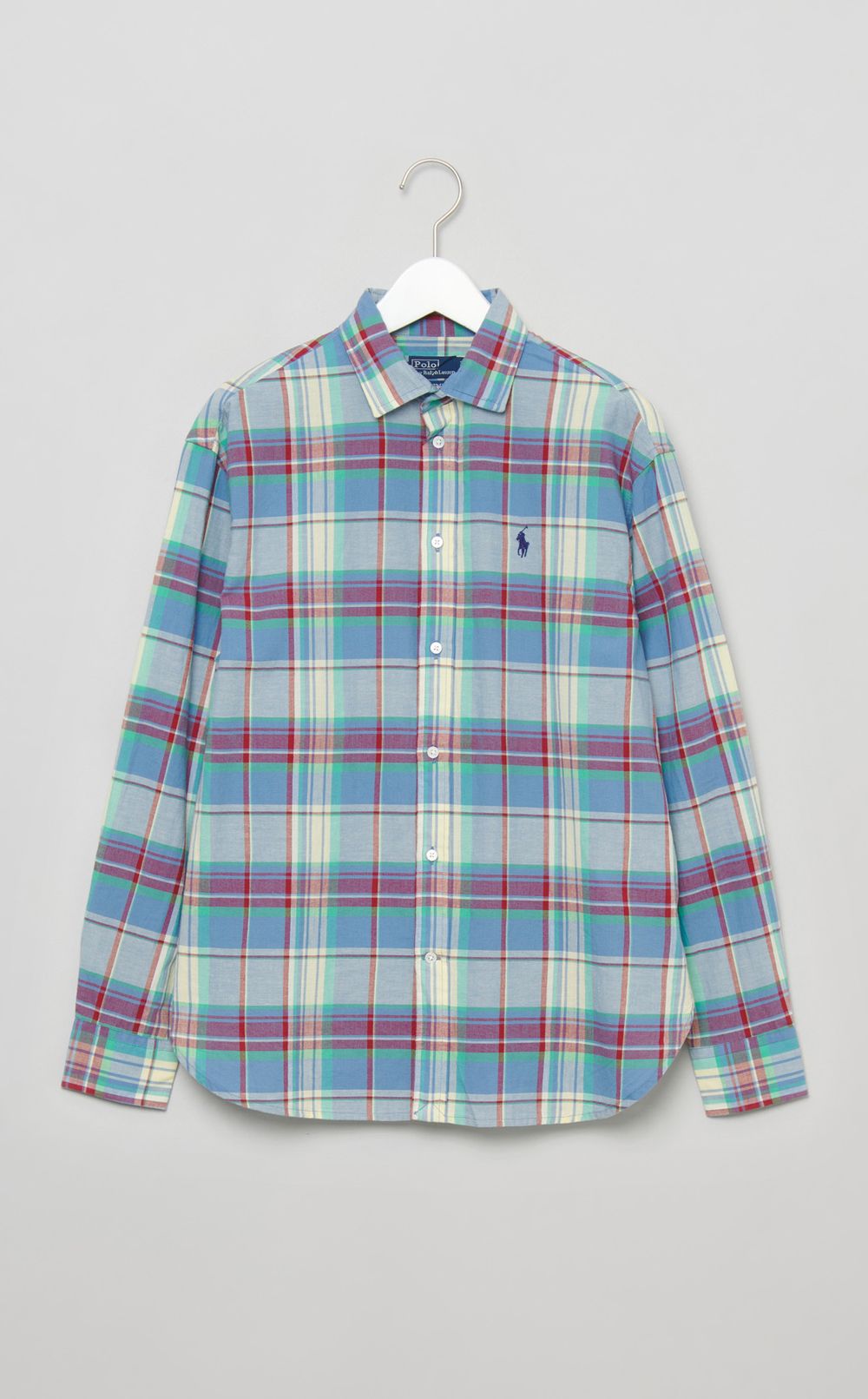 コットンマドラスチェックシャツ