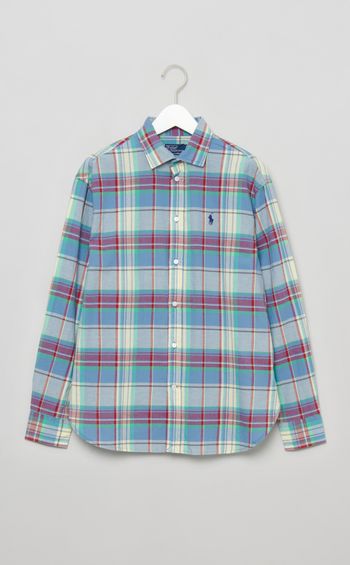 コットンマドラスチェックシャツ