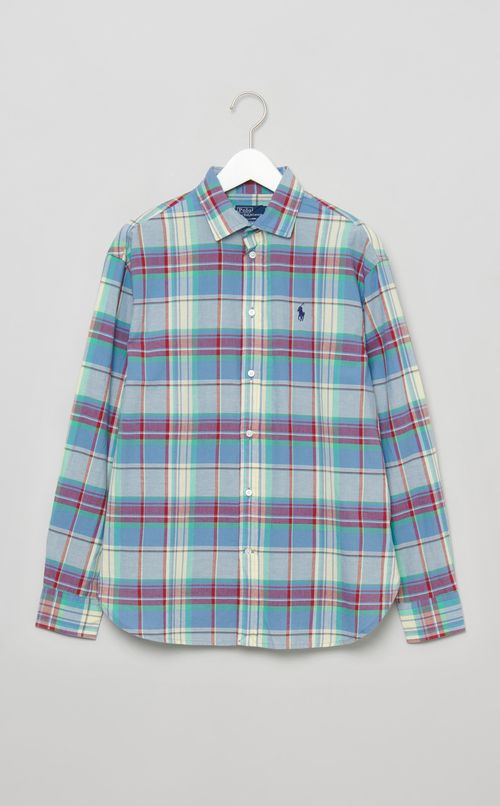 コットンマドラスチェックシャツ