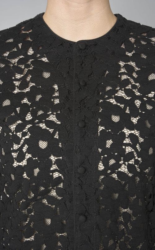 フラワーレースニットカーディガン