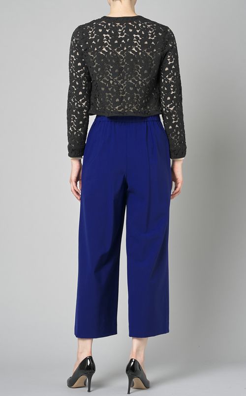 フラワーレースニットカーディガン