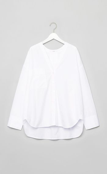 コットンバックプリーツブラウス