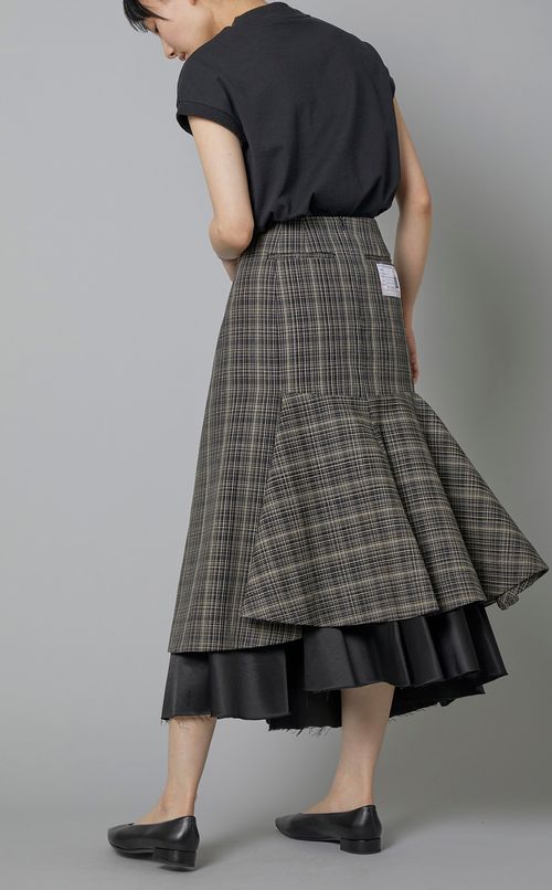ランダムチェックフレアスカート