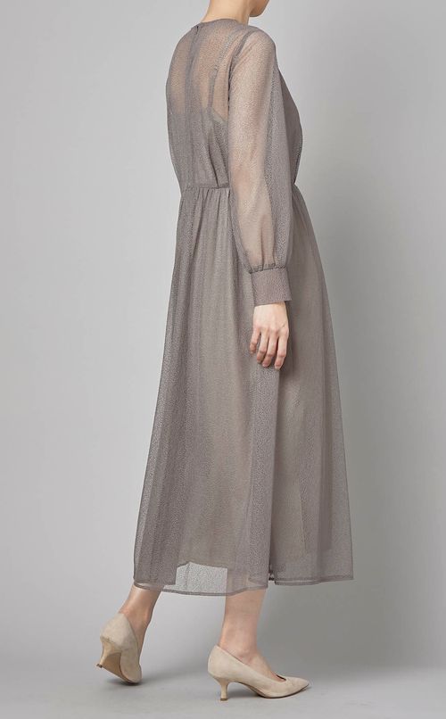 幾何学チュールワンピース