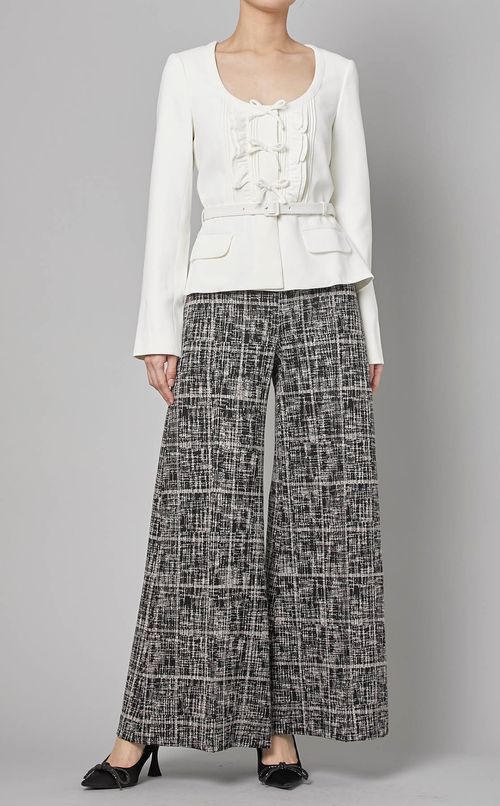 フロントリボンUネックジャケット