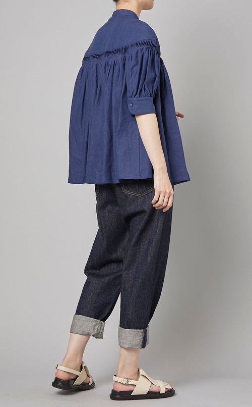 リネンタックフレアシャツ