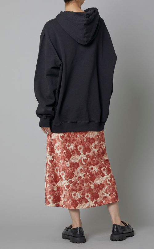 キャットロゴプリントフーディスウェット