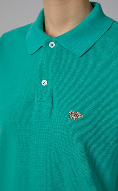 ソリッドピケポロシャツ