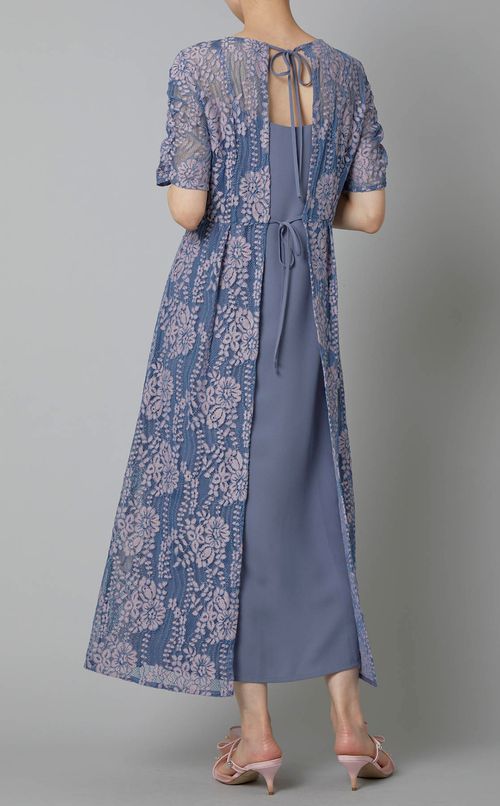 2way配色レースワンピース