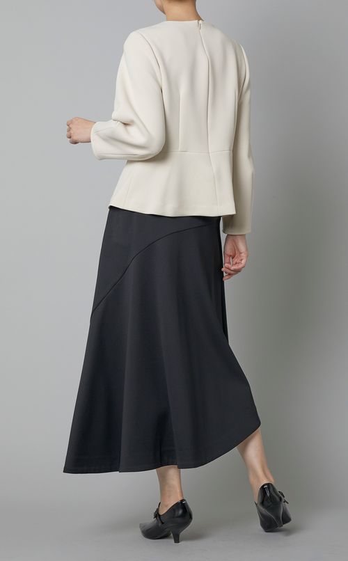 切替フレアミディスカート
