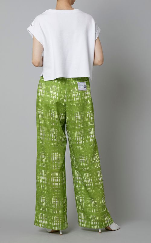 ランダムチェックプリントイージーパンツ