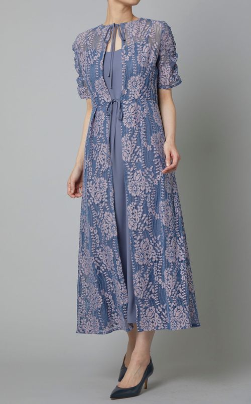 2way配色レースワンピース