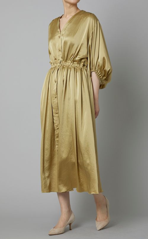 【別注】草木染めギャザーワンピース