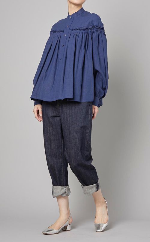 リネンタックブラウス