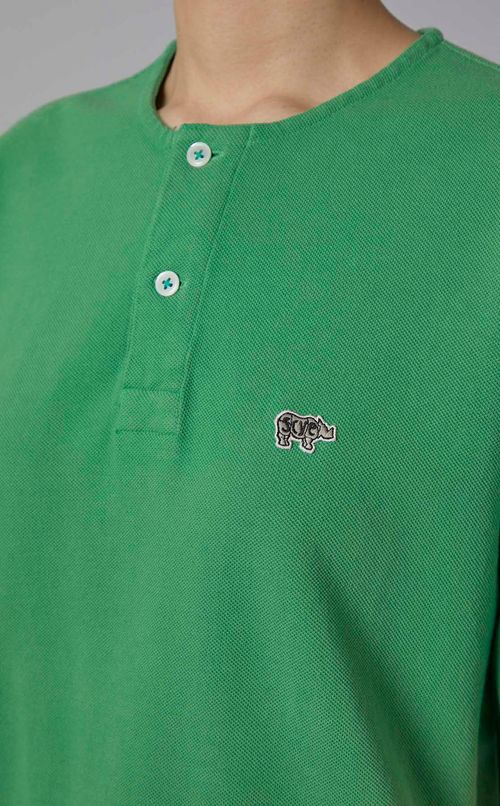 ノーカラーヘンリーネックプルオーバー