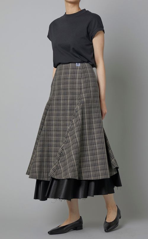 ランダムチェックフレアスカート