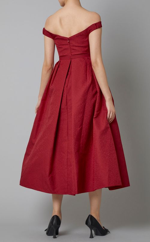 フロントギャザーフレアワンピース