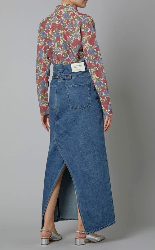 フラワー柄ニットシャツカーディガン