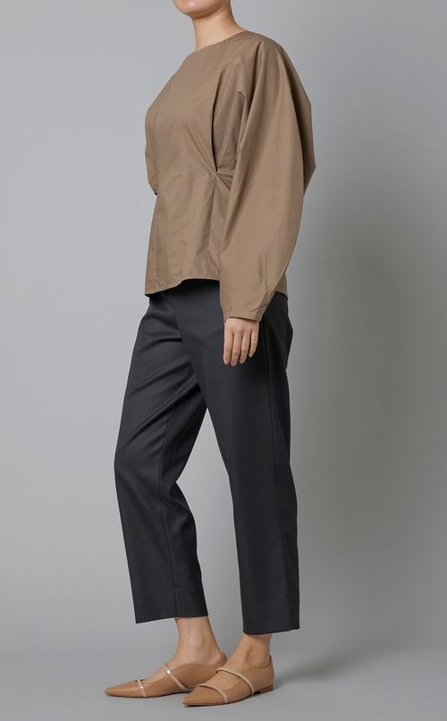 ウエストゴムミッドライズプルオンパンツ