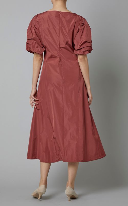 タフタボートネックワンピース