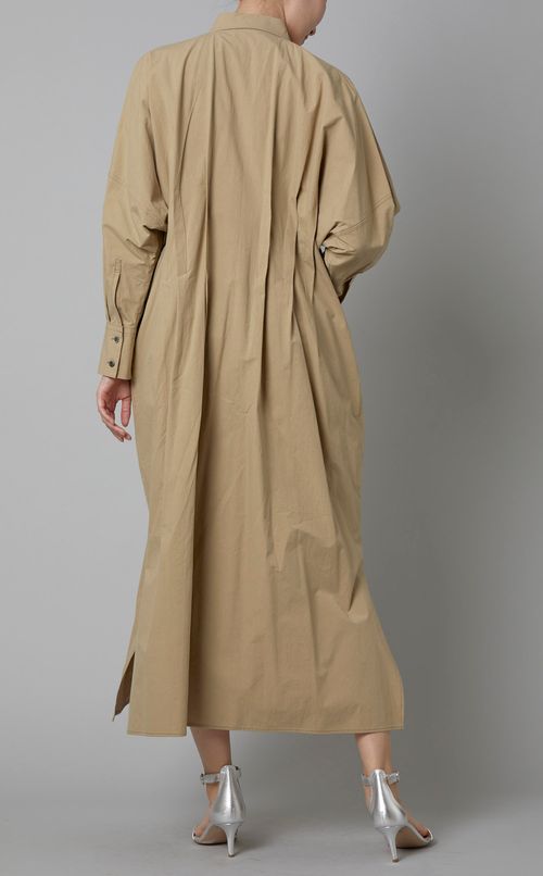 コットンロングシャツワンピース