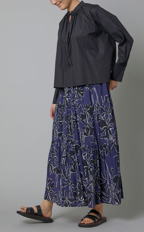 スキッパーギャザーブラウス