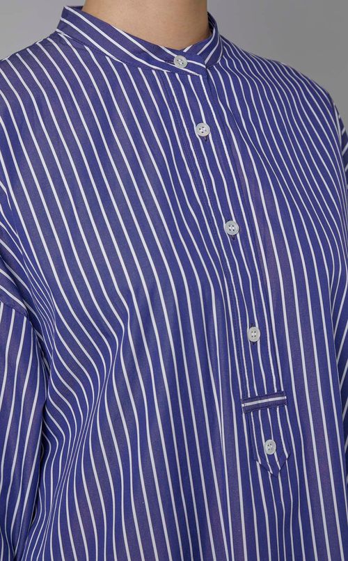 ストライプチュニックフレアシャツ