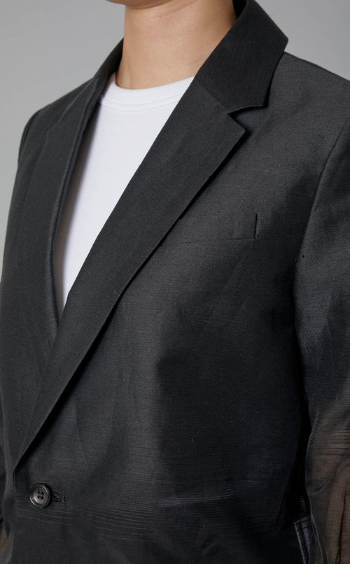 コットンリネンテーラードシャツジャケット