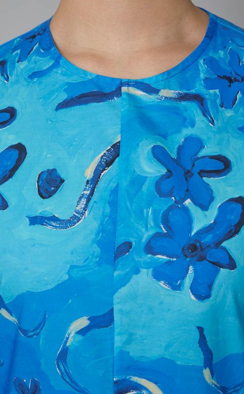 ペインティングプリントフレアワンピース