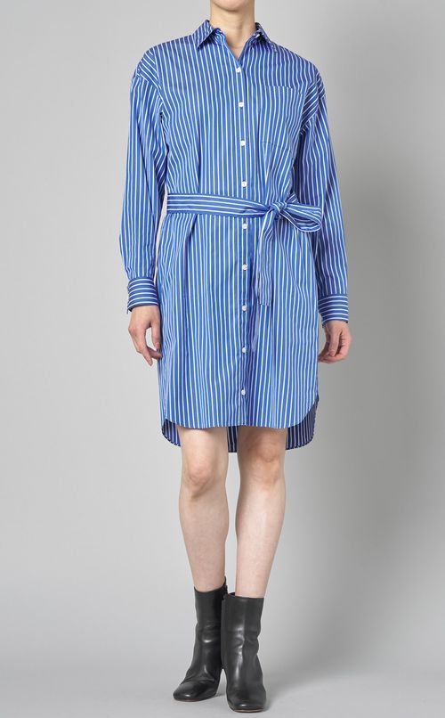 ストライプオーバーシャツワンピース