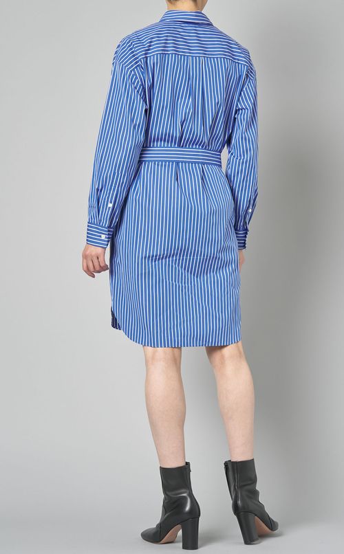 ストライプオーバーシャツワンピース