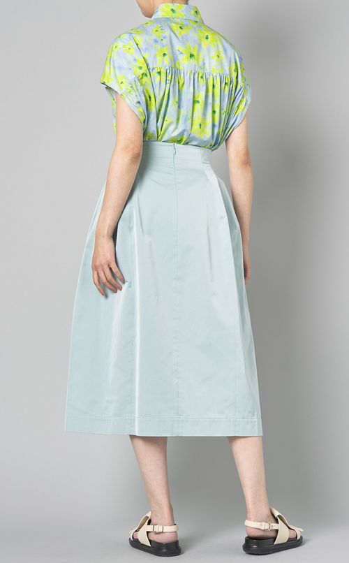 タフタハイウエストギャザースカート