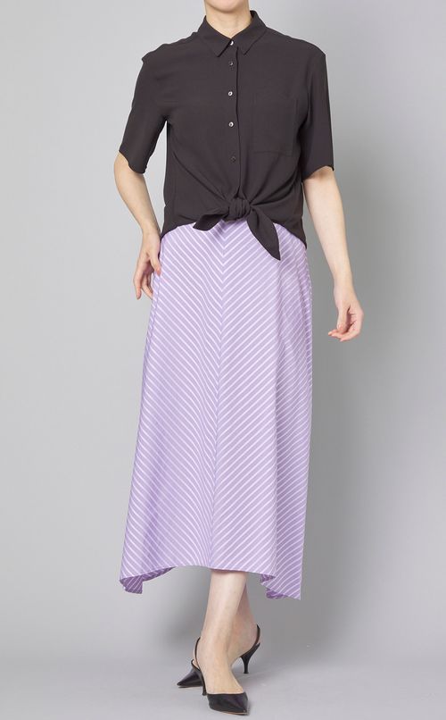 ストライプバイアススカート